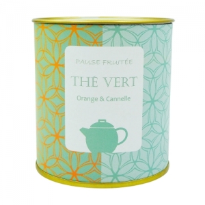 Luksusowa zielona herbata 100 g (z pomarańczą i cynamonem).